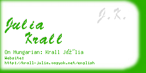 julia krall business card